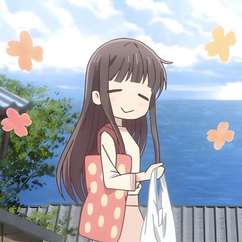 Single Anime Pfp, Fruit Baskets Anime, Tohru Honda Pfp, Tohru Pfp, Fruits Basket Pfp, Fruit Basket Icons, Tohru Honda Icon, Single Icons, Solo Pfps