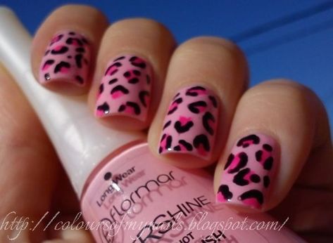 Pink Cheetah Nails, Pink Leopard Nails, Print Nail Art, Cheetah Print Nails, Cheetah Nails, Punk Nails, Leopard Print Nails, Leopard Prints, Print Nails