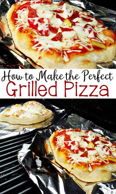 How to Make the Perfect Grilled Pizza with step-by-step directions plus my favorite pizza dough recipe! #pizza #pizzarecipe #summer #summerrecipe #griling #outdoor #outdoorfood #bbq #howto Grilled Pizza Recipes, Grill Pizza, Grill Dessert, Grilled Dinner, Pizza Dough Recipe, Summer Grilling Recipes, Grilled Pizza, Campfire Food, Grilling Season