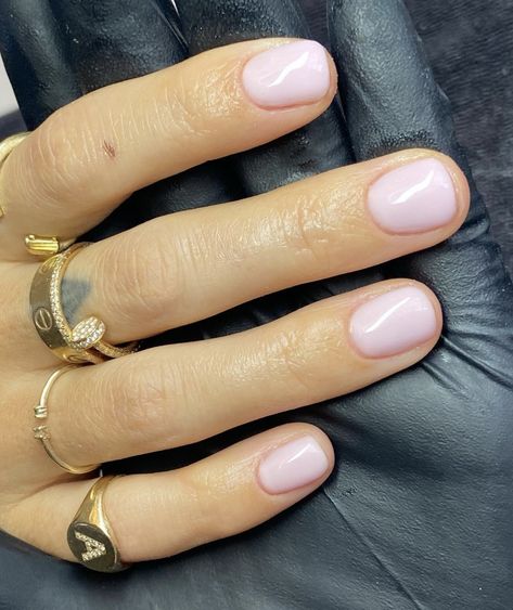 Short Nails For Women, Very Short Squoval Nails, Natural Nails Shape Short, Short Shalac Nails, Gel Mani Short Nails Pink, Rounded Gel Nails Short, Simple Dip Nails Short, Short Natural Nail Shape, Super Short Sns Nails