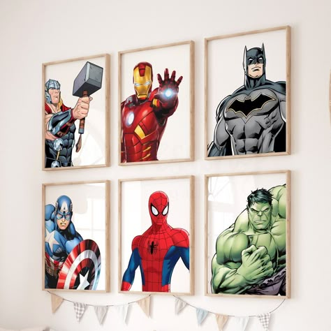 Marvel Bedroom Ideas Boy Rooms, Toddler Bedroom Boy Themes, Marvel Kids Bedroom, Marvel Boys Bedroom, Marvel Bedroom Decor, Superhero Theme Bedroom, Superhero Room Ideas, Marvel Room Ideas, Super Hero Room Decor