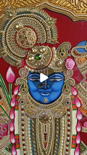 19K views · 2.5K likes | Prakash Giri | Artist on Instagram: "Divine exclusive Wallpiece design by @artmudra 
"Shrinathji" 
Size: 21"x26" inch
Acrylic painting with life long durable clay work

Thank you so much Mr.Jigarbhai ghoda @jegarghoda form (Baroda) believing in my work.

@shrinathji_nathdwara 
@shrinathjitemple 
@authindia @hobbyideasindia @homes_interior_design_ @interiordesignideas 

With beautiful voice of @swastimehulmusic

#artistsoninstagram #instareel #viralreels #artmudra #lippanart #acrylicpainting #walldecor #traditionalart #hobbyideasindia #krishna #shrinathji #shrikrishna #wallpiece #handmadewalldecor #artmudrafamily #krishnapainting" Shrinathji Paintings, Pichwai Paintings, Homes Interior, Handmade Wall Decor, Long Walls, Clay Work, Krishna Painting, Beautiful Voice, Home Decor Paintings