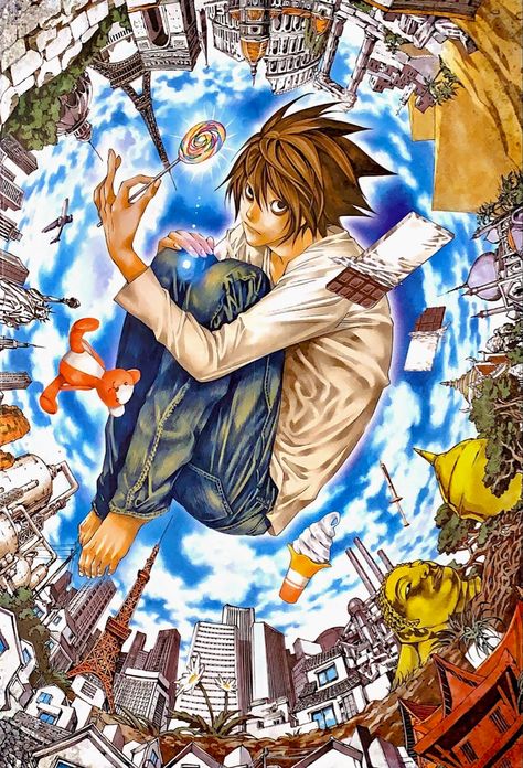 L Change The World, Takeshi Obata, Wammy's House, Nate River, Figure Studies, Series Poster, Shonen Jump, Poster Anime, Notes Art