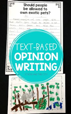 Opinion Writing with Text-Based Evidence | School and the City Opinion Writing Activities For 2nd Grade, Writing Opinion 3rd Grade, Opinion Writing 4th Grade, Opinion Writing 5th Grade, Teaching Opinion Writing 3rd Grade, Teaching Opinion Writing, Opinion Writing Activities, Citing Text Evidence, Text Evidence