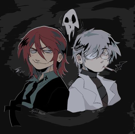 Bandaged Oc Art, Stein Icons Soul Eater, Dr Stein Soul Eater Fanart, Frankenstein Soul Eater, Stein Soul Eater Fanart, Spirit Soul Eater, Stein And Spirit, Male Oc Ideas, Soul Eater Oc