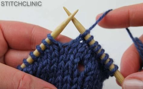 How to Yarn Over in Knitting How to do the YO - Yarn Over in knitting Stitch Clinic How To Hold Yarn When Knitting, Yarn Over In Knitting How To, Yarn Over In Knitting, Knitting Abbreviations, Knitting Instructions, Knitting Stitches, Knitting Yarn, Yarn, Knitting