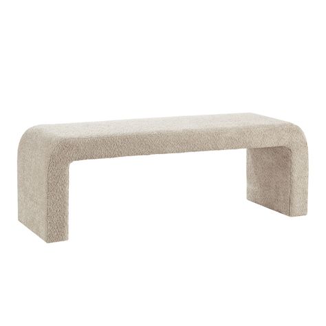 Lalaria Boucle Waterfall Bench - World Market Terrazzo Bench, Waterfall Bench, Waterfall Design, Boucle Fabric, Creative Furniture, Chair Bench, Decor Furniture, Everly Quinn, World Market