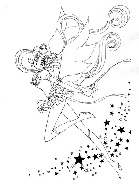 Sailor Moon Line Art, Moon Line Art, Usagi And Mamoru, Sailor Moon Coloring Pages, Color By Number Printable, Sailor Moon Tattoo, Naoko Takeuchi, Moon Images, Sailor Moon Fan Art