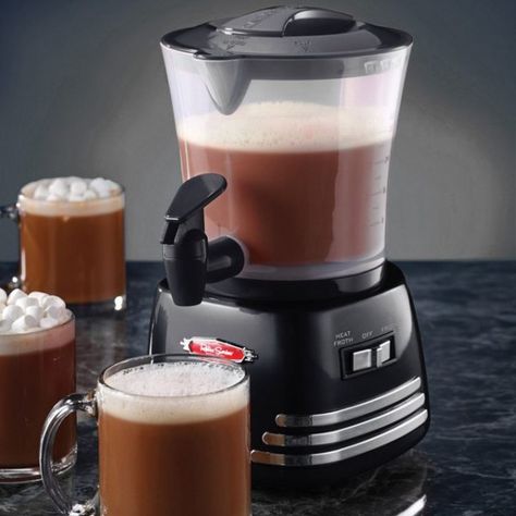 Retro Series Hot Chocolate Maker - $29 #kitchen #drink #beverage #cool #gift #electronic #blend Hallmark Christmas Movie Party, Hot Cocoa Maker, Christmas Movie Party, Christmas Hot Chocolate Bar, Hot Chocolate Maker, Coffee Boba, Gourmet Hot Chocolate, Freezer Accessories, Best Hot Chocolate