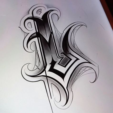 Latino Lettering Tattoo, Letter L Tattoo Design, Fancy Letter M Design, Chicano Lettering Drawing, L Letter Design Art, Letter L Tattoo Ideas, L Tattoo Letter, Leterings Tattoo, Lettering Cholo