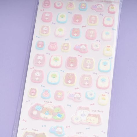 Onesie Party, Birthday Pins, Sumikko Gurashi, Puffy Stickers, Kawaii Stationery, Kawaii Shop, Stationery Collection, Kawaii Stickers, School Stuff