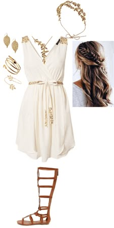 Goddess Ideas Costume, Plus Size Greek Goddess Costume, Greek Themed Outfits, How To Dress Like A Greek Goddess, Short Toga Dress, Goddess Customes, Aphrodite Aesthetic Costume, Greek Goddess Bachelorette Party, Artemis Dress Greek Gods