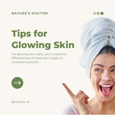 Remember, healthy skin starts from within. Incorporate these habits into your daily routine for a natural glow! 🌟Follow @natures_dr for more! Wellness Post Ideas, Beauty Promotion Design, Photo Post Instagram, Skincare Ads Design, Skincare Content Ideas, Skincare Products For Glowing Skin, Skin Care Ads, Tips For Glowing Skin, Cosmetic Inspiration