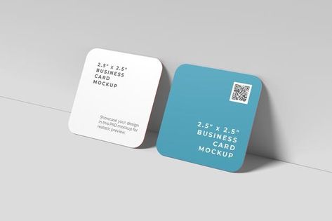 Rounded corner square business cards moc... | Premium Psd #Freepik #psd #business-card #mockup #business #presentation Rounded Business Cards, Square Cards Design, Square Visiting Card, Square Business Card Design, Poster Design Competition, Best Business Cards, Round Business Cards, Cat Logo Design, Social Media Business Cards