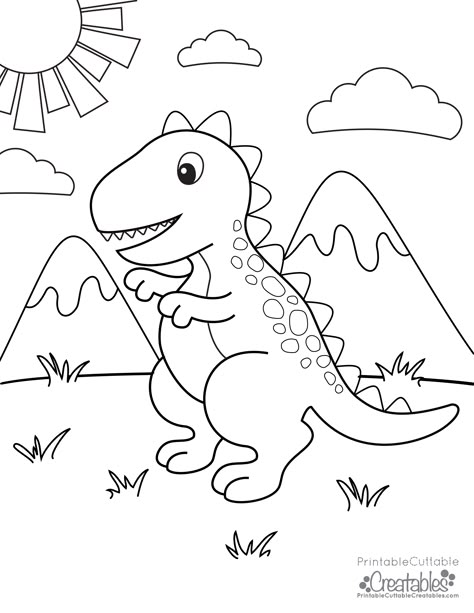 Free Printable T-Rex Dinosaur Coloring Page Dinosaur Coloring Sheets, Kids Printable Coloring Pages, Free Kids Coloring Pages, Dinosaur Printables, 귀여운 음식 그림, Dinosaur Pictures, Printable Coloring Pages For Kids, Unicorn Coloring, Dinosaur Coloring Pages