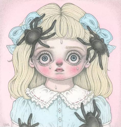 Surrealism Artists, Creepy Cute Aesthetic, Doll Drawing, Arte Peculiar, Arte Grunge, Creepy Art, Pop Surrealism, Art Style Inspiration, Creepy Cute