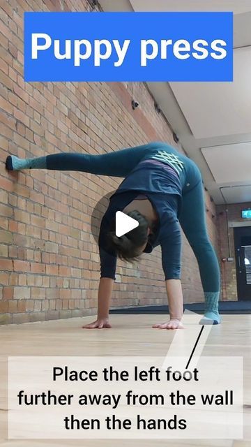 75K views · 4.9K likes | Natalie Reckert Handbalancing on Instagram: "Here's a little tutorial on how to puppy press with a wall. If you want to deepen your handstand practice with daily follow along classes have a look at my pres to handstand course ( link in bio) . . . . . #presstohandstand #puppypress #handstand #handbalancing #acroyoga" Puppy Press Handstand, How To Do A Wall Handstand, Handstand Prep, Handstand Practice, Yoga Handstand Poses, Handstand Tutorial, Press To Handstand, Handstand Training, Handstand Holding Tips