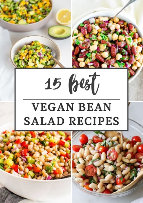 Plant Based Bean Salad, Vegetarian Bean Salad Recipes, Salads With Beans Healthy, 3bean Salad Recipe, Dense Bean Salad Vegetarian, Salad With Beans Recipes, Navy Bean Salad Recipes, Vegan Dense Bean Salad, Meal Prep Bean Salad