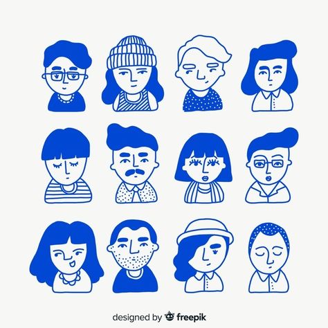 People Avatar, Drawn People, Avatar Illustration, Paar Illustration, Doodle People, Regnul Animal, Schrift Design, Face Illustration, Architecture Tattoo