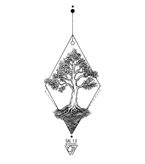 Nature tattoo, tattoo for man, tree tattoo #tattoo #tatouages #tattoos Geometric Tree Tattoo Men, Growth Tattoo Ideas Men, Geometric Tree Tattoo, Tree Of Life Tattoo Men, Geometric Tattoo Tree, Trendy Tattoo Ideas, Tattoo Ideas For Guys, Tree Tattoo Men, Mother Nature Tattoos