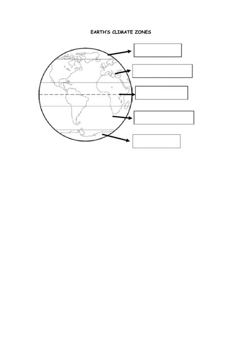 Our Earth Worksheet For Grade 2, Earths Resources Activities, Earth Worksheet, Geography Classroom, Science Printables, Climate Zones On Earth, Map Worksheets, Climate Zones, Puzzles For Kids