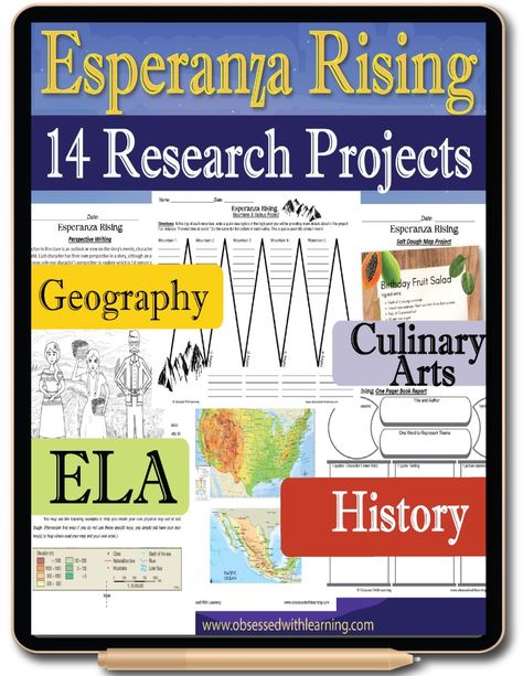 5 Activities for Teaching Esperanza Rising - Obsessed With Learning Esperanza Rising, Types Of Conflict, History Activities, Student Drawing, Reading Response, Cursive Handwriting, Book Report, History Projects, Student Writing