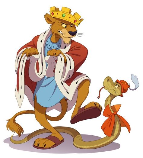 Robin Hood: Prince John & Sir Hiss (villains) Sir Hiss, Robin Hood 1973, Disney Robin Hood, Prince John, Robin Hood Disney, Evil Disney, Images Disney, Disney Favorites, Disney Films