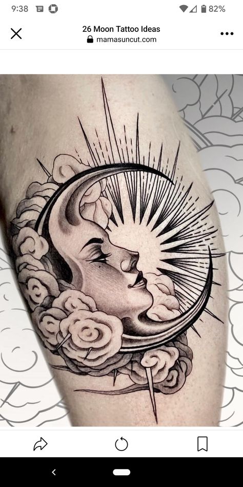 Full Neck Tattoos, Neo Trad Tattoo, Animal Tattoo Ideas, Moon Tattoos, Art Tattoos, Great Tattoos, Animal Tattoos, Neck Tattoo, Moon Tattoo