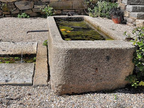 Antique Limestone Trough For more info on pricing and availability please call us at  (949) 759-6944  www.MonolithicStone.com www.PhoenicianStone.com Limestone Trough, Stone Trough, Farmhouse Garden, Water Feature, Water Features, Farmhouse, Stone, Water