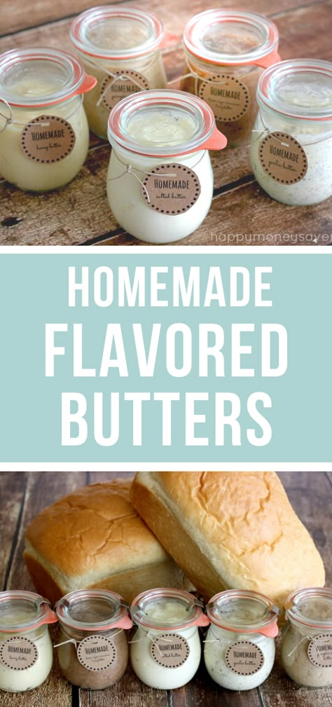 Homemade Flavored Butter, Happy Money Saver, Flavored Butter Recipes, Butter Recipes Homemade, Flavored Butters, Diy Butter, Fall Meals, Cinnamon Honey Butter, Happy Money