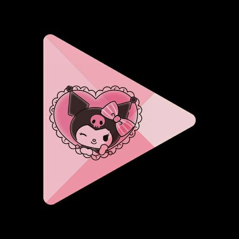 Icons De Kuromi, Hello Kitty App Icons Aesthetic, Play Store Logo, Kuromi Logo, Kuromi App Icons, Cat App, Kawaii App, Pink Wallpaper Hello Kitty, Mobile App Icon