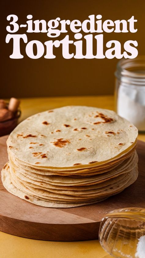 Craving fresh tortillas? Learn how to create delicious 3-ingredient tortillas from scratch with this simple DIY recipe. Perfect for fans of Mexican cuisine, these homemade wraps are quick, easy, and endlessly versatile. 🐕❤️🍴 Homemade Masa Tortillas, Homemade Tortillas Without Baking Powder, Homemade Corn Tortillas With Masa, Quick Homemade Tortillas, Diy Tortillas Easy, Handmade Tortillas Flour, Easy Homemade Flour Tortillas Simple, Easy Homemade Tortilla Recipe, Easy Tortillas Recipe