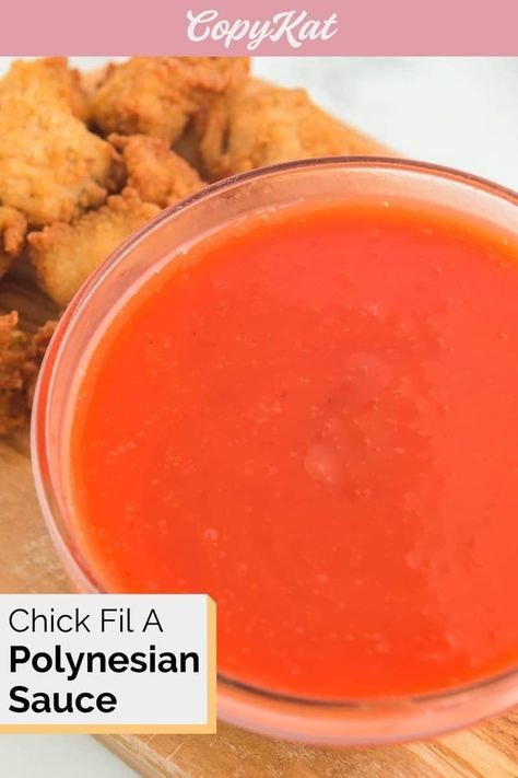 Experience a tropical flavor explosion with Chick Fil A Polynesian Sauce! This vibrant, sweet and sour dipping sauce is known for its perfect blend of fruity island flavors and tangy finish. Ideal for dipping chicken nuggets, drizzling over salads, or jazzing up a sandwich, this sauce adds a delightful exotic touch to any dish. Get the easy copycat recipe and find out how to make homemade Polynesian sauce, allowing you to enjoy this iconic condiment any time the craving strikes. Sweet And Sour Dipping Sauce, Catalina Salad Dressing, Chick Fil A Recipe, Polynesian Sauce, Easy Sauce Recipe, Copycat Chick Fil A, Top Secret Recipes, Marinated Shrimp, Copykat Recipes