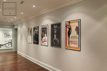 Basement Wall Art Ideas Family Rooms, Basement Decorating Ideas Wall, Basement Movie Poster Decor, Basement Posters, Movie Posters Basement, Basement Artwork, Basement Theme Ideas Decor, Basement Art, Basement Wall Decor