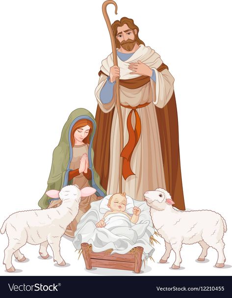 Jesus In A Manger, Jesus Art Drawing, Mary Joseph And Baby Jesus, Scene Drawing, Easter Religious, The Nativity, Christmas Nativity Scene, Child Jesus, Birth Of Jesus