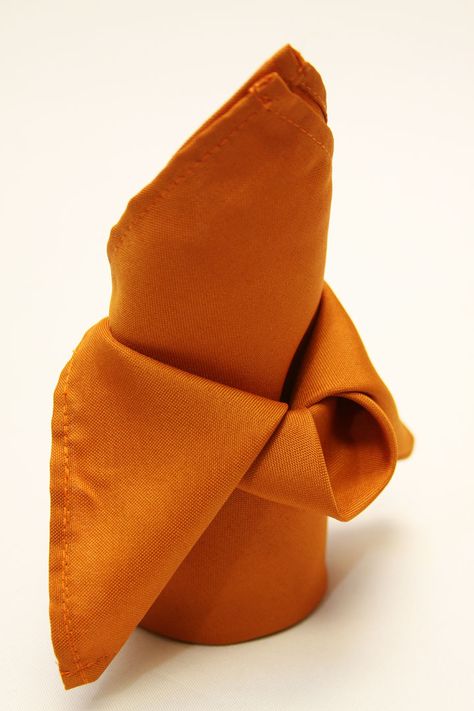 Polyester Napkin 20"x20" - Burnt Orange  .75 each Record Wedding, Burn Orange, Wedding Restaurant, Orange Copper, Table Overlays, Elegant Halloween, Copper Wedding, Chair Sashes, Linen Cloth