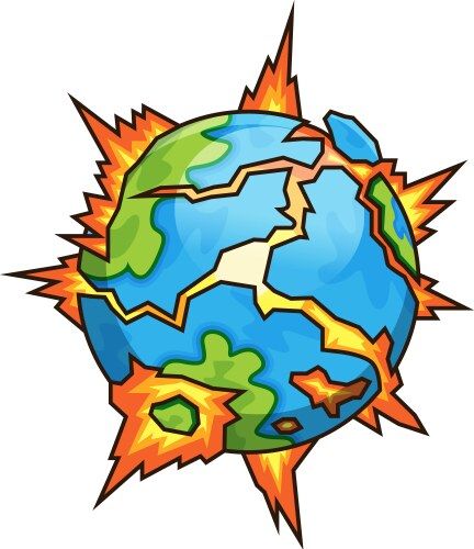 Earth Destroyed Art, Earth Being Destroyed, Destroyed Earth, Earth Drawing, Letter Fonts, Earth Drawings, Cartoon Clip, Art Download, Cartoon Clip Art