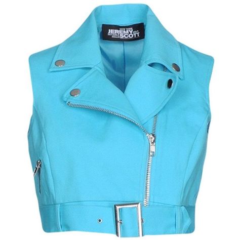 Jeremy Scott Jacket ($130) ❤ liked on Polyvore featuring outerwear, jackets, turquoise, collar jacket, jeremy scott jacket, sleeveless jackets, lapel jacket and single breasted jacket No Sleeve Jacket, Turquoise Jacket, Outrageous Fashion, Jacket Collar, Long Skirt Fashion, Black Faux Fur Coat, Lapel Jacket, Jeremy Scott, Collar Jacket