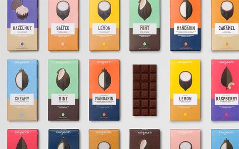 18 chic & modern ways to use color blocking - 99designs Chocolate Bar Brands, Chocolate Packaging Design, Organic Chocolate, Chocolate Brands, Raw Chocolate, Chocolate Packaging, Food Packaging Design, Coffee Packaging, Chocolate Bars