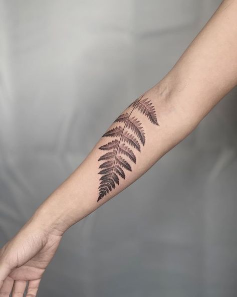 Faisal Al-lami 🌙 on Instagram: “Fern Leaf tattoo, micro realism by Faisal Al-lami @tattoo.sal ——- #dallastattooartist #dallastattoos #art #drawing #inked #tattoo…” Micro Realism, Wrist Tattoos Girls, Freedom Tattoos, Fern Tattoo, Leaf Tattoo, Forearm Band Tattoos, Vegan Tattoo, Wild Tattoo, Upper Arm Tattoos