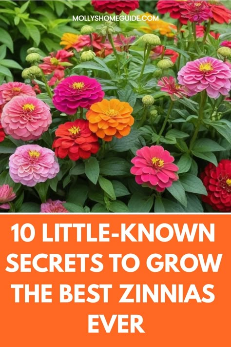 Learn the step-by-step process of how to grow zinnias from seed and add a burst of colorful blooms to your garden! Discover essential tips for planting, watering, and caring for zinnia seeds. From selecting the right soil to managing sunlight exposure, this guide covers everything you need to know about growing zinnias successfully. Whether you're a beginner or seasoned gardener, cultivating zinnias from seed is a rewarding experience that will bring beauty and vibrancy to your outdoor space. What To Plant With Zinnias Flower Beds, Best Flowers To Grow In Florida, Saving Zinnia Seeds, Zinnias And Sunflowers, Flower Gardens For Beginners Landscaping, Grow Zinnias From Seed, Zinnia Flowers Pots, Drying Zinnias, Zinnia Support