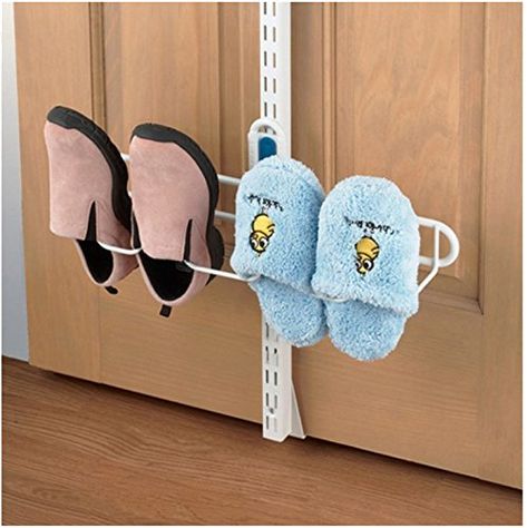 Organized Living Over-the-Door Shoe Rack - White ** Read more reviews of the product by visiting the link on the image. (This is an affiliate link) #shoesrack Covering Wire Shelves, Door Shoe Rack, Kids Locker, Dining Room Shelves, Glass Wall Shelves, Closet Kits, Dorm Storage, Printer Stands, Organizing Wires