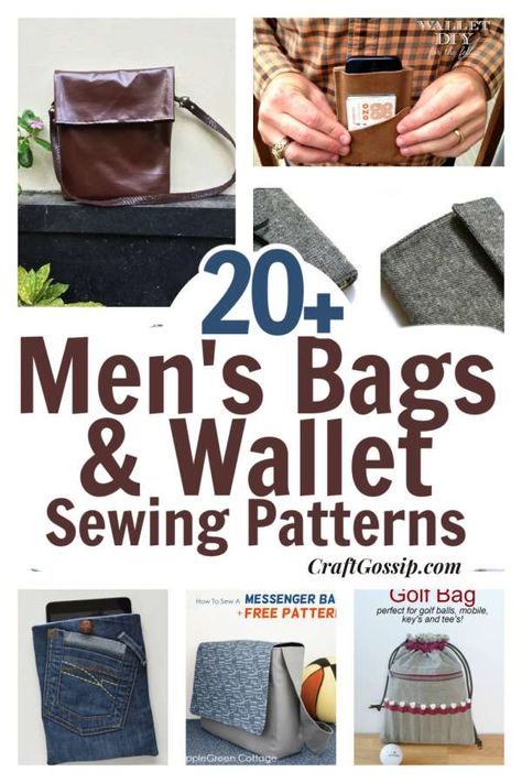 Wallet Sewing Pattern Mens, Mens Wallet Pattern Free, Sewing Project For Men, Mens Sewing Projects, Sewing Ideas For Men, Sewing Projects For Men, Free Leather Patterns, Diy Wallet Mens, Sewing Gifts For Men