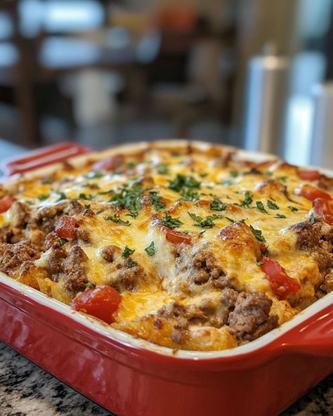 Paula Deen Casserole Recipes, Beef Lombardi Casserole, Beef Tip Recipes, Ground Beef Casserole Recipes, Ground Beef Recipes For Dinner, Best Casseroles, Beef Casserole Recipes, Beef Recipes For Dinner, Beef Recipes Easy