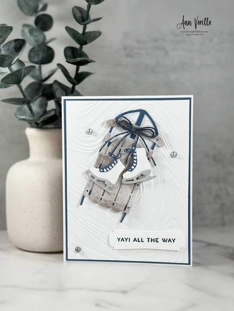 Sleigh Ride Stampin Up Cards, Stampin Up Winter Wishes Cards, Stampin Up Sophisticated Sled Christmas Cards, Stampin Up Sophisticated Sled Card Ideas, Stampin Up Sophisticated Sled Bundle, Stampin Up Sled Cards, Stampin Up Sofisticated Sled, Sophisticated Sled Cards, Su Sophisticated Sled Cards