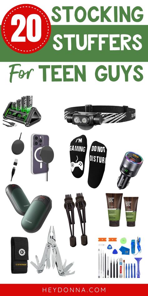 Find plenty of fun and practical gift ideas for your teen boy's stocking this Christmas. These small items make great stocking stuffers for teenage guys! Small Gifts For Teenage Boys, Stocking Stuffer For Teen Boys, Mens Stocking Stuffers Ideas Cheap, Teen Boy Stocking Stuffers 2024, Teenage Boys Christmas Gift Ideas, Stocking Stuffers For Young Men, Stocking Stuffer Ideas For Teenagers, Teen Boy Christmas Gifts 2024, Stocking Stuffers For Teens Boys