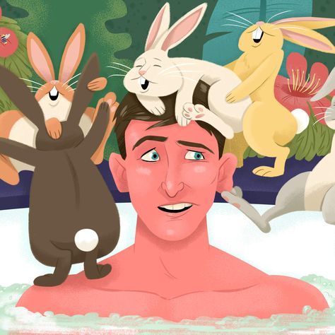 Giant Bunny, Resort Lifestyle, Big Bunny, Clothing Optional, The Lifestyle, All Inclusive, Too Much, Colorful Backgrounds, The End