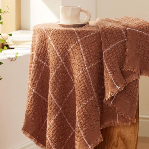 PRICES MAY VARY. Timeless Style: Featuring multiple classic patterns paired with various tassel styles, these decorative throw blankets instantly elevate any space with sophistication and elegance. Soft and Lightweight: This boho throw blanket has been brushed in manufacturing and weighs just under 16 oz to achieve the utmost softness and an extra satisfying hand feel that is also super lightweight. Giftable: Gift coziness with this Bedsure woven blanket. Surprise your loved ones for birthday, g Throws Blanket, Farmhouse Throws, Cream Throw Blanket, Blankets For Couch, Blanket With Tassels, Fall Throw Blanket, Dusty Orange, Boho Throw Blanket, Cream Throw