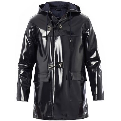 MAISON MARTIN MARGIELA Fisherman parka coat ($699) ❤ liked on Polyvore featuring men's fashion, men's clothing, men's outerwear, men's coats, coats, navy, mens hooded coats, mens toggle coat, mens hooded toggle coat and mens parka coats Toggle Coat, Mens Raincoat, Pvc Raincoat, Mens Parka, Duffle Coat, Men's Outerwear, Martin Margiela, Black Men Fashion, Parka Coat