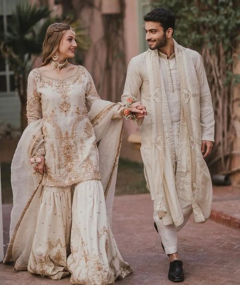 Will be made to order @r_nomicoutures Contact +923105656211 for inquiries and details.. White Gharara, Pakistani Bridal Dress, Nikkah Dress, Organza Shirt, Pakistani Bridal Dresses, Fusion Wedding, Lehenga Designs, Pakistani Bridal, Pakistani Fashion